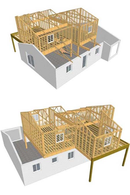 plan 3D création étage maison