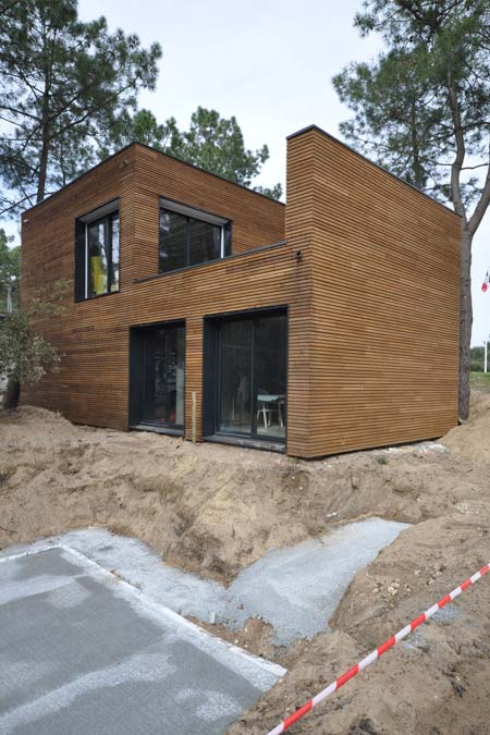 chantier de construction maison bois charente maritime