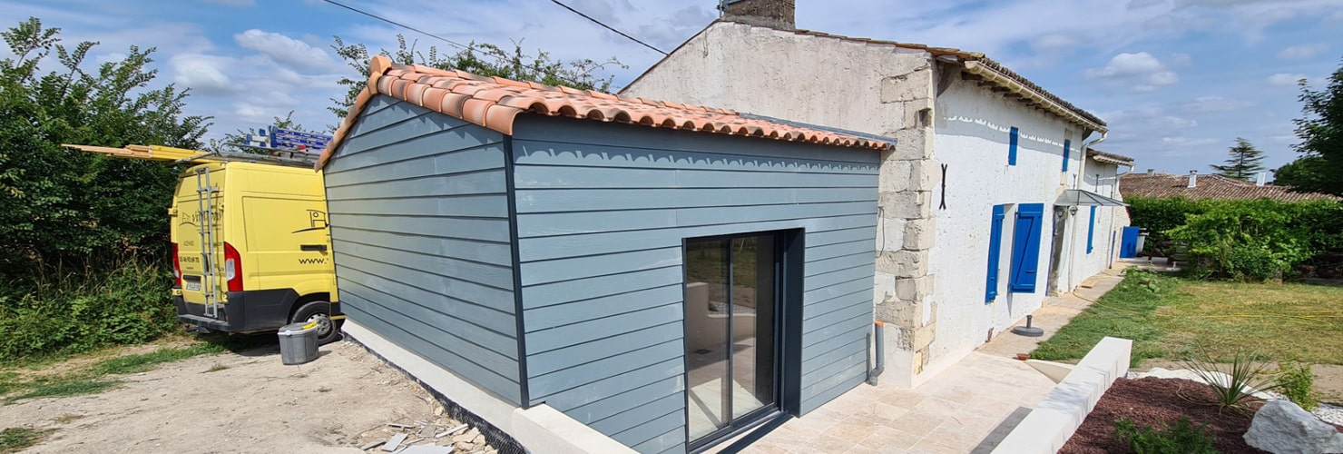 agrandissement maison extension bois petit coussot chenac 17120